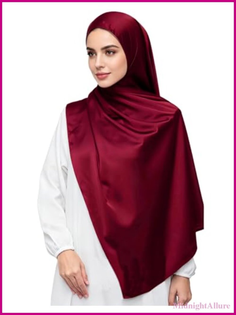 Luxury Satin Hijab Head Scarf Shawl Wrap for Women Extra Long Rectangular